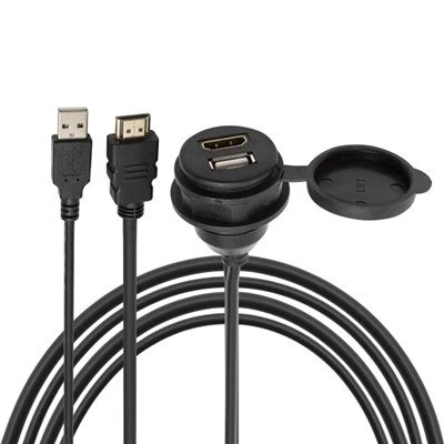 Stereo HDMI og USB-portforlænger vandtæt kabel
