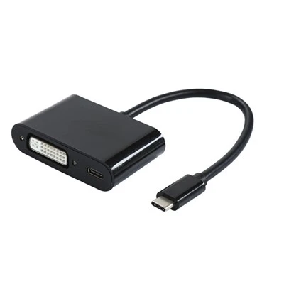 USB Type-C til DVI-I-adapter med strømforsyning