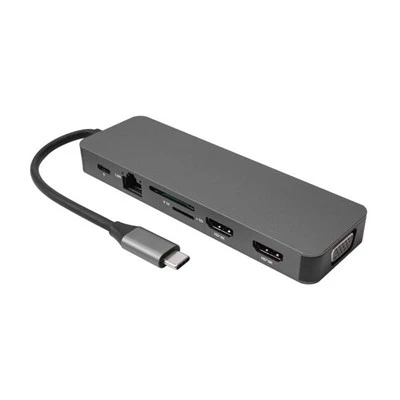 13 i 1 Type C Hub Multiport Adapter Dongle med 2 skærme